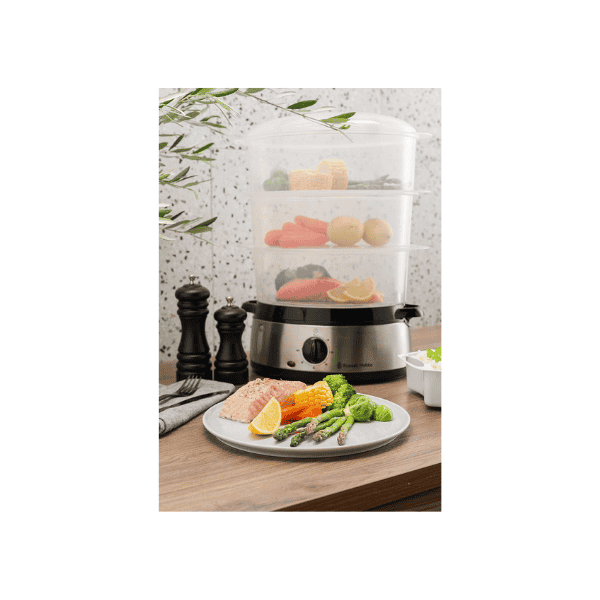 Russell Hobbs 9L Food Steamer 800W Stainless Steel Base Silver