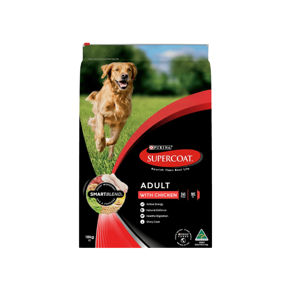 SUPERCOAT SMARTBLEND 18kg Chicken Adult Dry Dog Food for Healthy Nutrition