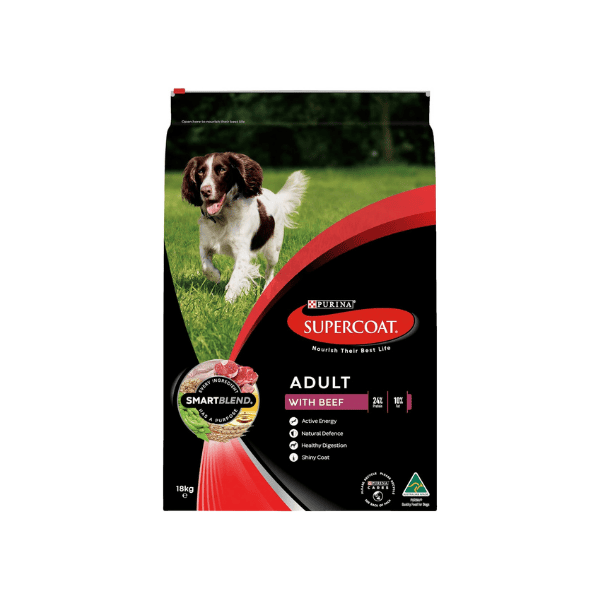 SUPERCOAT SMARTBLEND Beef Flavour Dry Dog Food for Adults 18kg