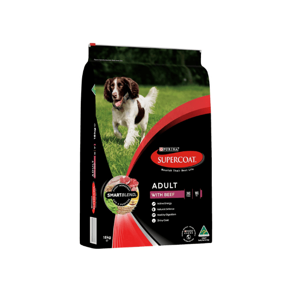 SUPERCOAT SMARTBLEND Beef Flavour Dry Dog Food for Adults 18kg