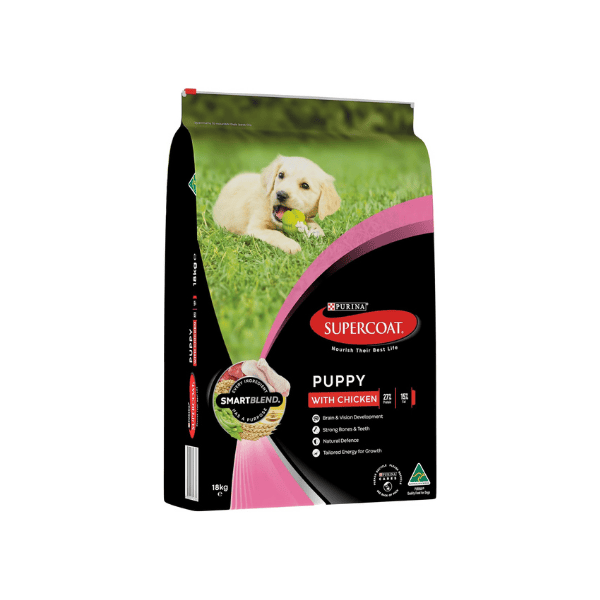 SUPERCOAT SMARTBLEND Puppy Dry Dog Food Chicken 18kg for Development