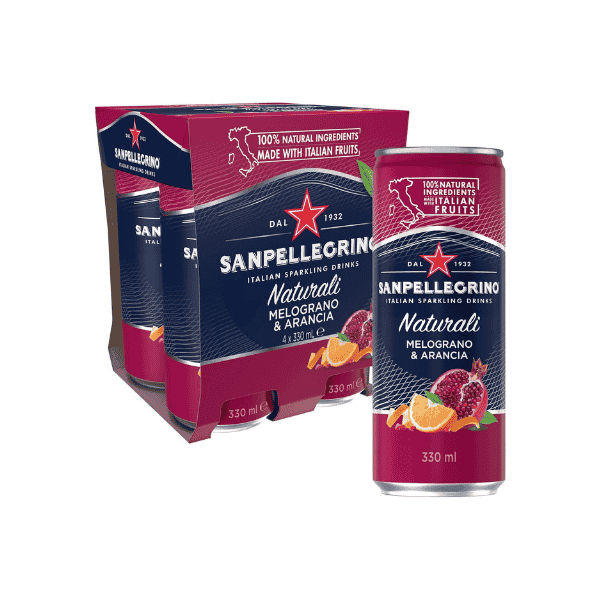 Sanpellegrino Melograno e Arancia - 24 x 330ml Pomegranate & Orange Soda