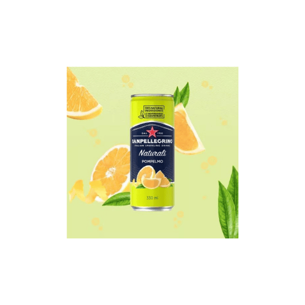 Sanpellegrino Pompelmo Grapefruit 24 x 330ml - Sparkling Italian Drink