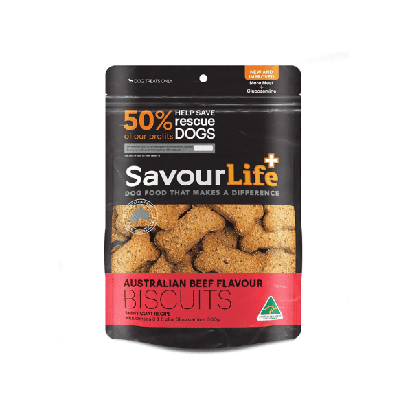 SavourLife Australian Beef Flavor Biscuits for Dogs 500g Gourmet Treats