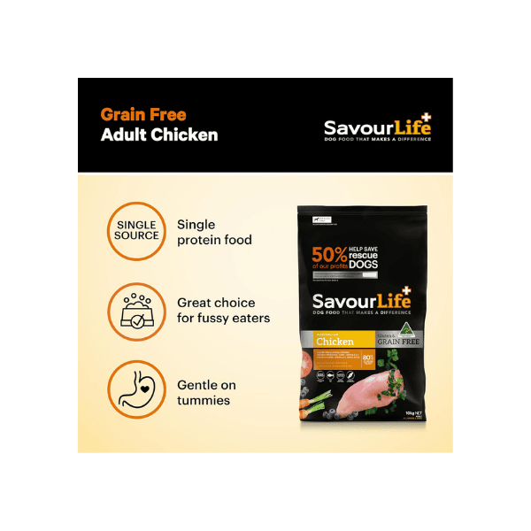 SavourLife Australian Grain-Free Chicken for Adult Dogs 10kg Premium Dog Food