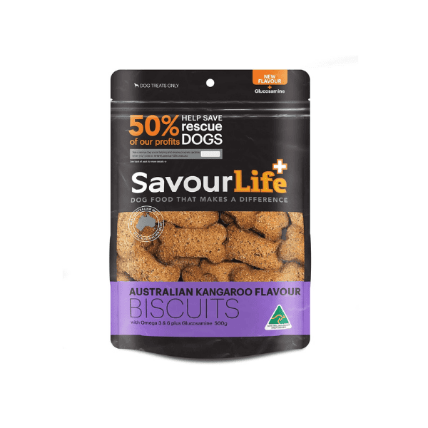 SavourLife Australian Kangaroo Flavor Biscuits for Dogs 500g Gourmet Treats