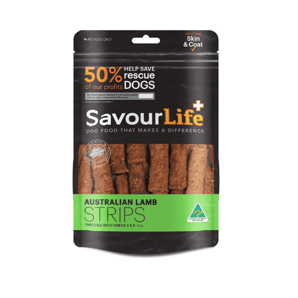 SavourLife Australian Lamb Strips for Dogs 165g All-Natural Treats