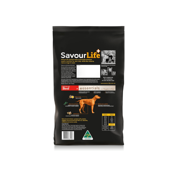 SavourLife Essentials Beef Dog Food for Adults 15kg