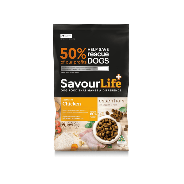 SavourLife Essentials Chicken Dog Food for Adults, 15kg