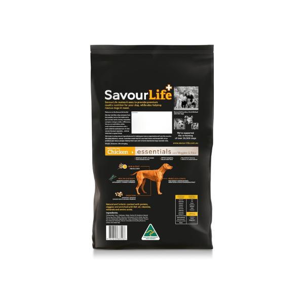 SavourLife Essentials Chicken Dog Food for Adults, 15kg