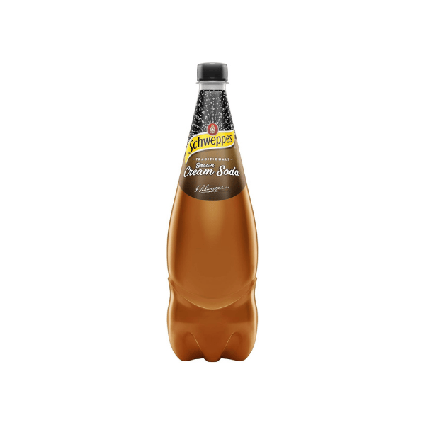 Schweppes Brown Creaming Soda 12 x 1.1L – Classic Creamy Soda Drink