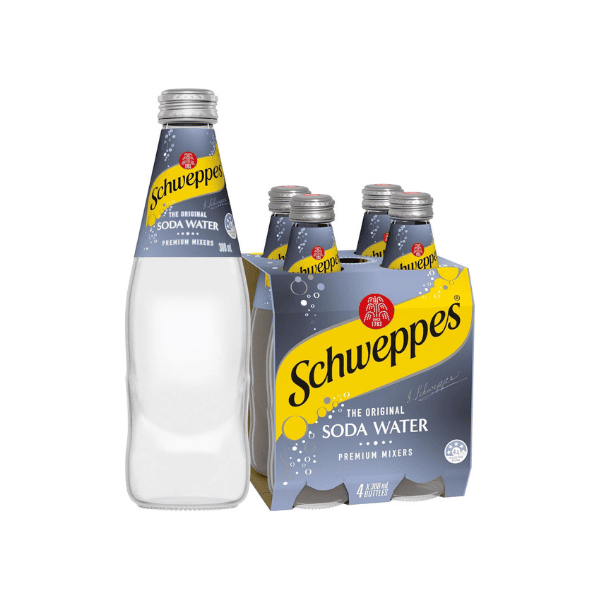 Schweppes Soda Water 300ml 4-Pack Set of 6 – Crisp Sparkling Refreshment