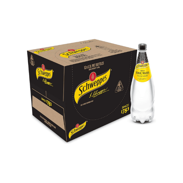 Schweppes Tonic Water 12 x 1.1L Premium Refreshment in Bulk