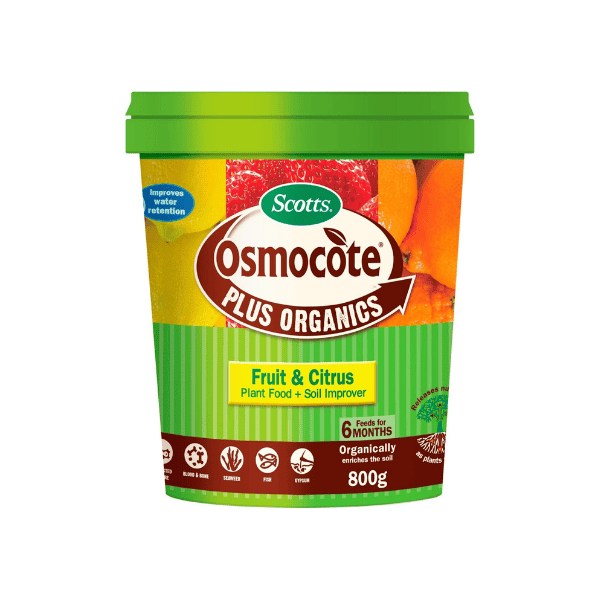 Scotts Osmocote Plus Organics Fruit & Citrus 800g Biostimulants & Seaweed for Root Development