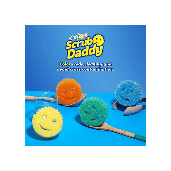 Vibrant Scrub Daddy Colors Multipurpose Cleaning Sponges pack of 6