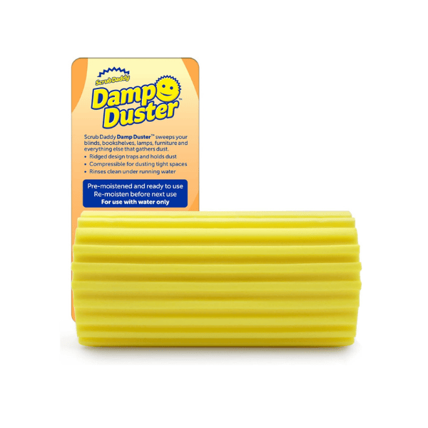 Scrub Daddy Damp Duster Rinse & Reuse - Yellow Ideal for Blinds