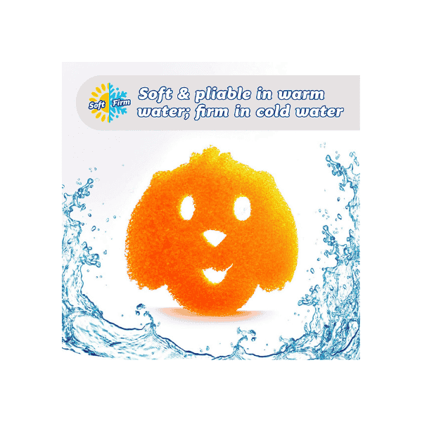 Scrub Daddy Dog Shape sponge tough on stains