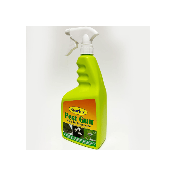 Searles 1L Pest Gun White Oil Insecticide Spray Safe Natural Pest Control for Gardens