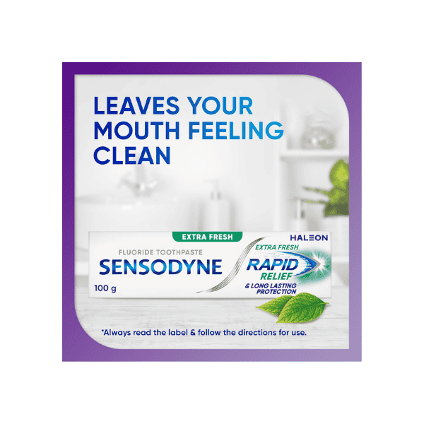 Sensodyne Extra Fresh Toothpaste for Rapid Relief of Sensitive Teeth 100g