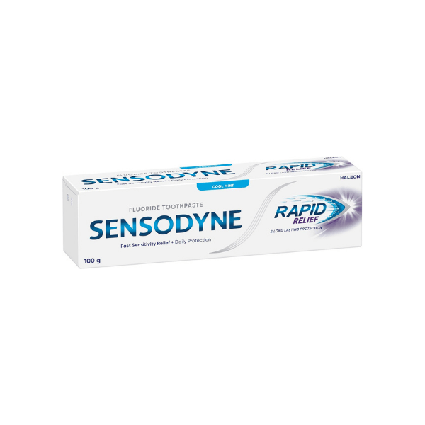 Sensodyne Rapid Relief Toothpaste for Sensitive Teeth Cool Mint Flavor 100g