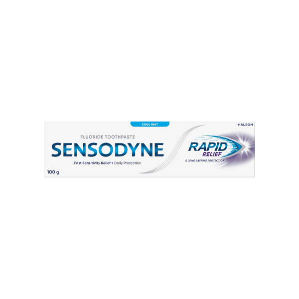 Sensodyne Rapid Relief Toothpaste for Sensitive Teeth Cool Mint Flavor 100g