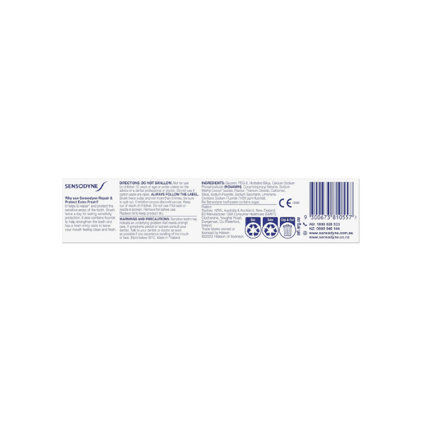 Sensodyne Extra Fresh Toothpaste for Repair and Protection 100g