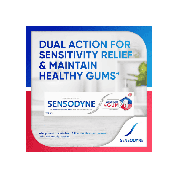 Sensodyne Sensitivity & Gum Toothpaste for Sensitive Teeth and Gum Health Original Flavor 100g