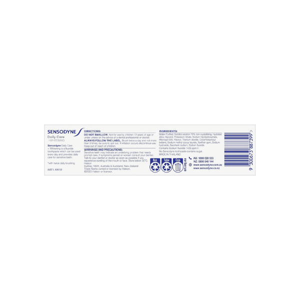 Sensodyne Daily Care Toothpaste with Whitening 100g