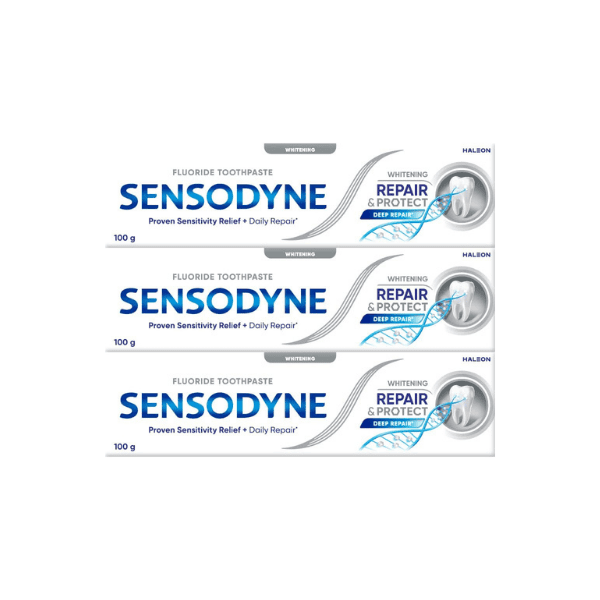 Sensodyne Repair & Protect Toothpaste for Sensitive Teeth Whitening 100g 3Pack