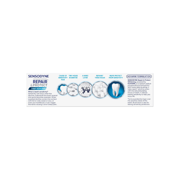 Sensodyne Repair and Protect Toothpaste for Sensitive Teeth Cavity Prevention and Whitening 100g