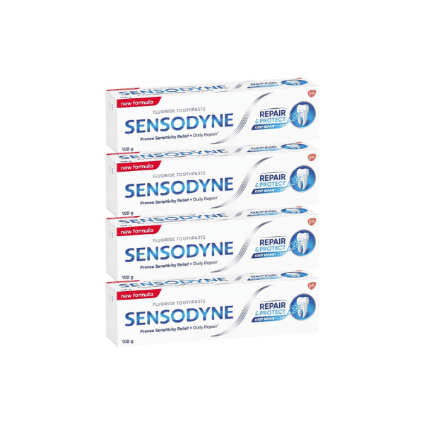 Sensodyne Whitening Repair & Protect Toothpaste with Fluoride 4Pack of 100g Tubes