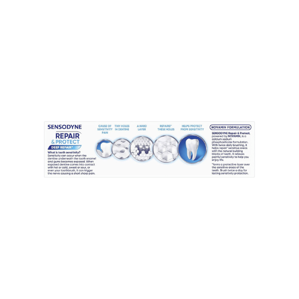 Sensodyne Whitening Repair & Protect Toothpaste with Fluoride 4Pack of 100g Tubes