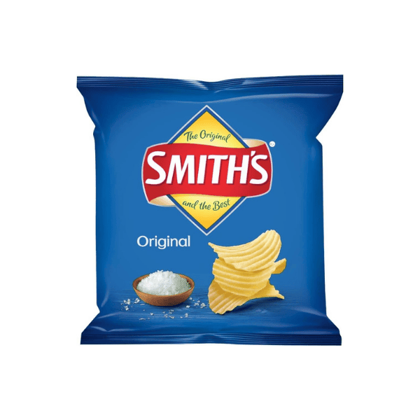 Smith's 6 Serve Pack of Crinkle Cut Original Potato Chips 114 g of Flavor