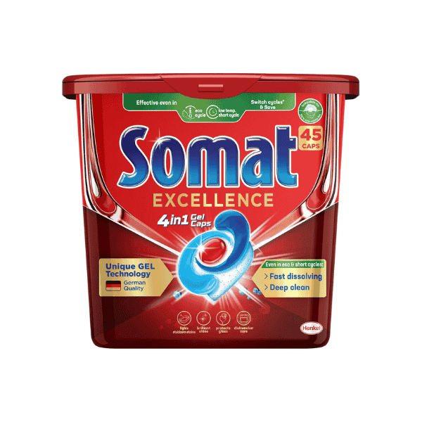 Somat Excellence 4 in 1 Dishwasher Pods 45 Count