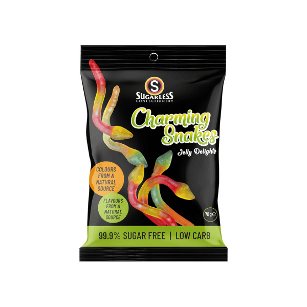 Sugarless Confectionery Charming Snake Jellies 70g of Fun and Flavor