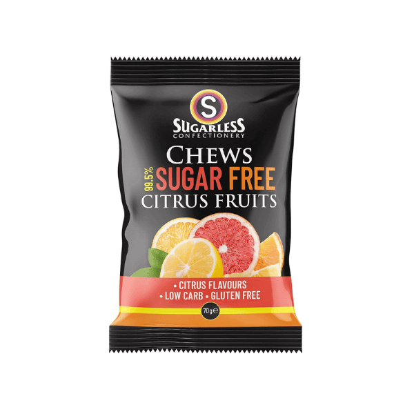 Sugarless Confectionery Citrus Chews for a Refreshing Treat 70 g