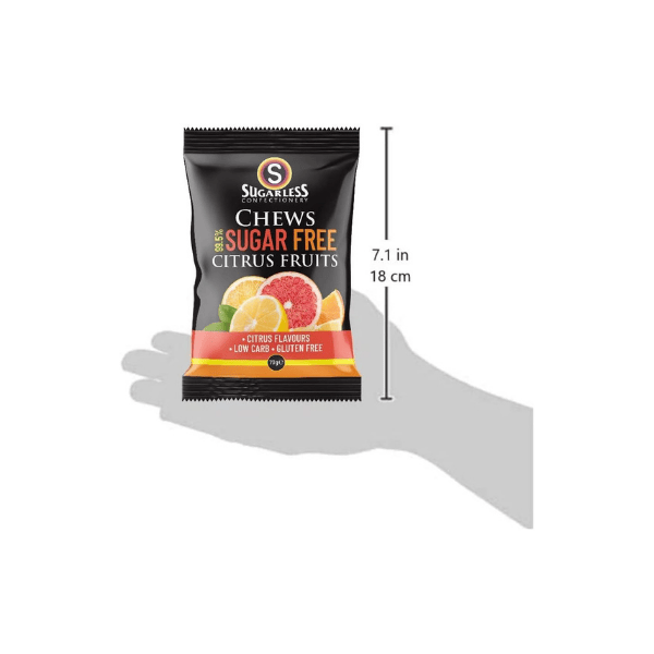 Sugarless Confectionery Citrus Chews for a Refreshing Treat 70 g