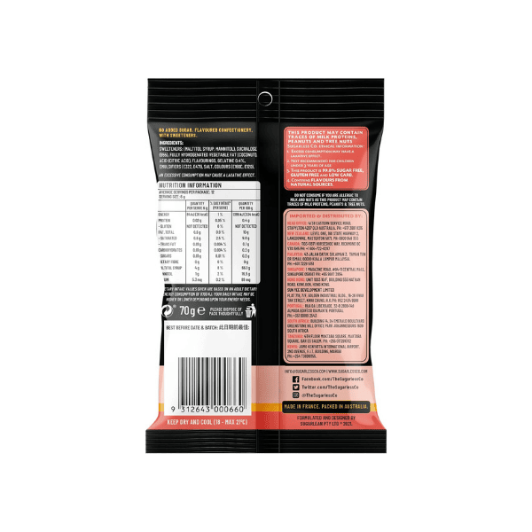 Sugarless Confectionery Tasty Fruit & Cream Chews for Guilt-Free Snacking 70 g