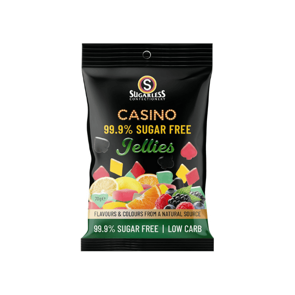 Sugarless Confectioney Casino Fruit Jellies Asset 70 g Taste the Fun