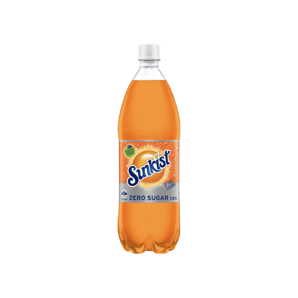 Sunkist Zero Sugar Soft Drink Multipack (12 x 1.25 L)