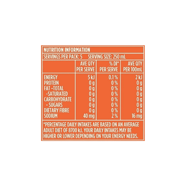 Sunkist Zero Sugar Soft Drink Multipack (12 x 1.25 L)