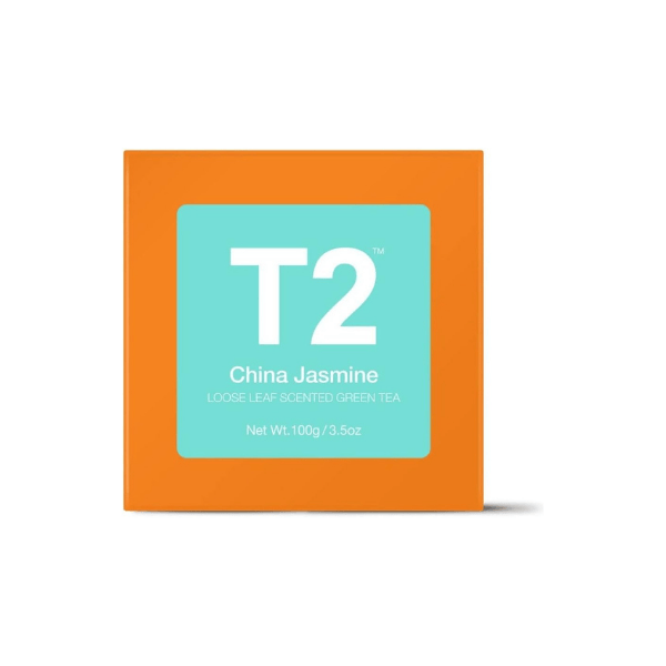 T2 China Jasmine Green Tea 100g Loose Leaf in Premium Box for Fresh Flavor