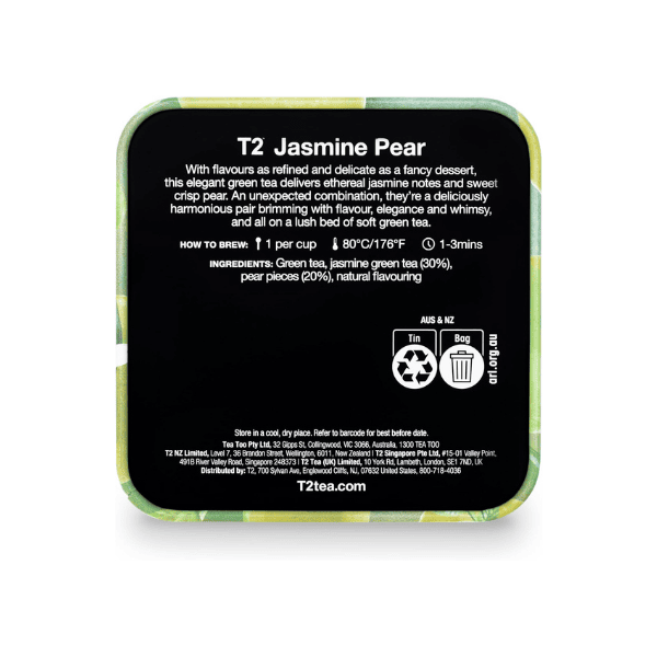 T2 Jasmine Pear 85g Loose Leaf Green Tea with Jasmine & Pear in T2 Icon Tin