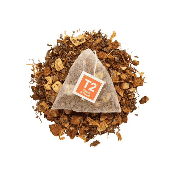 T2 Packs A Peach 25 Fruit Tea Tisane Teabags in T2 Icon Tin for a Sweet & Juicy Infusion