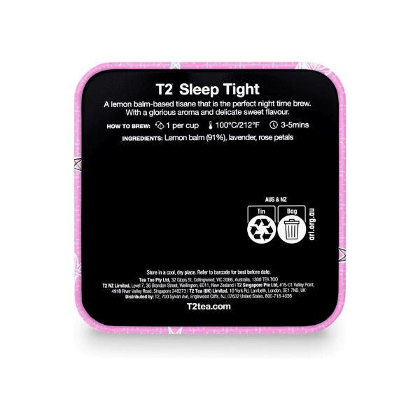 T2 Sleep Tight Herbal Tisane 25 Teabags in T2 Icon Tin for Relaxation & Restful Nights