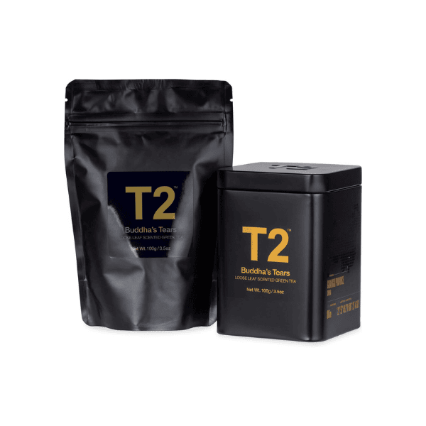 T2 Tea Buddha’s Tears 100g Loose Leaf Green Tea in Decorative Tea Caddy