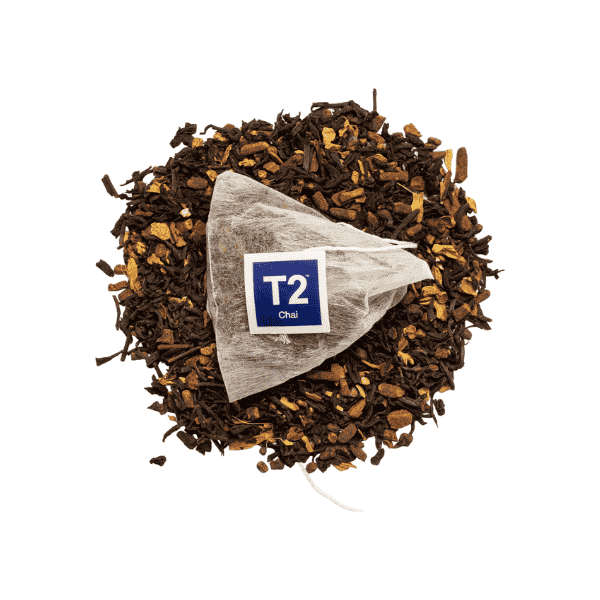 T2 Tea Chai 25 Tea Bags of Fragrant Bold Chai Black Tea for a Warming Brew