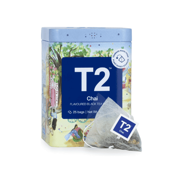 T2 Tea Chai 25 Black Tea Bags in Icon Tin 2020 Collector’s Edition