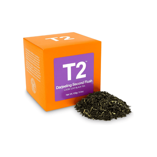 T2 Tea Darjeeling 2nd Flush 100g of Premium Loose Leaf Black Tea for a Refined Taste