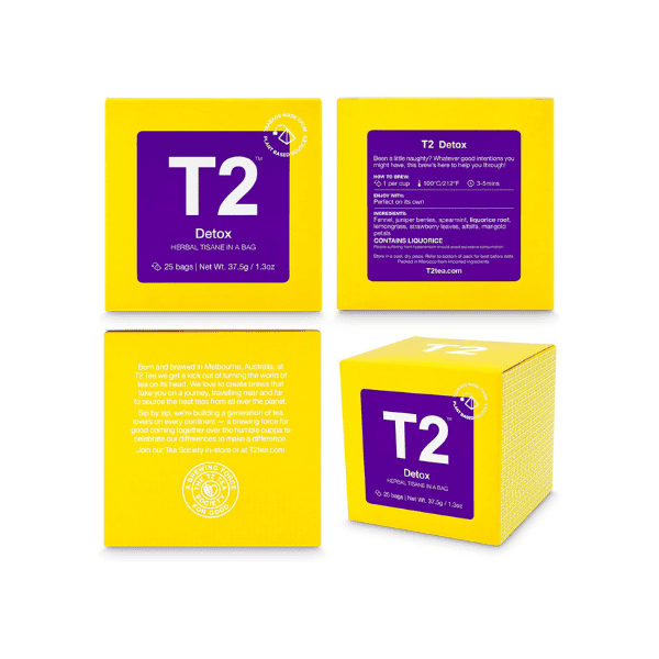 T2 Detox Tea 25 Tea Bags for Rebalancing and Cleansing Your System